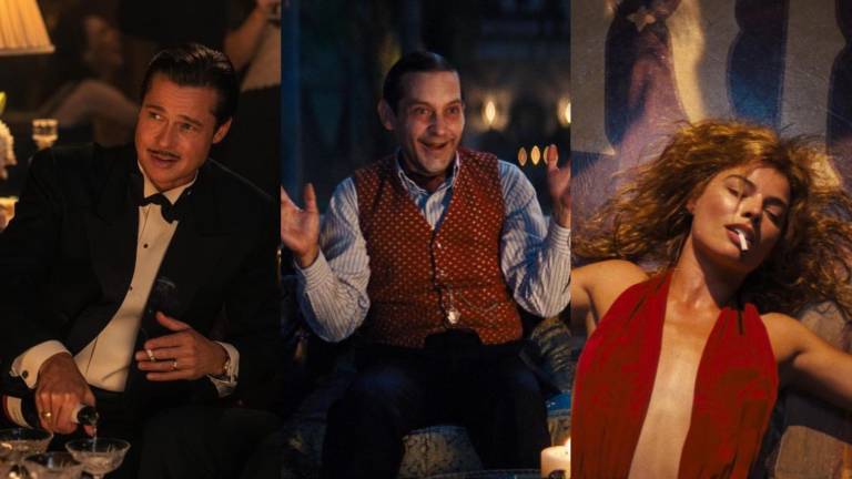 Brad Pitt, Tobey Maguire y Margot Robbie en primeras imágenes de la cinta ‘Babylon’ del director Damien Chazelle.