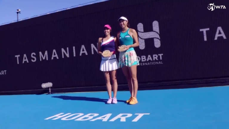 Giuliana Olmos y Hao-Ching Chan levantan el título de dobles del Hobart International.
