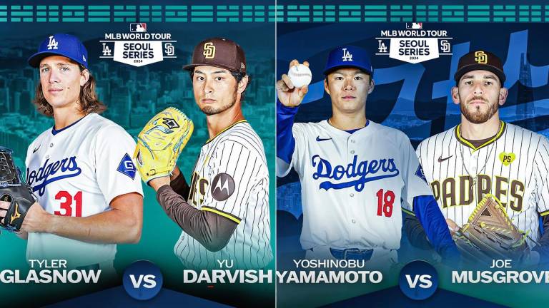 Dodgers y Padres fijan sus abridores para la Serie de Seúl