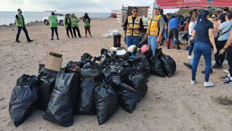 Las personas recogieron residuos plásticos como botellas, latas y hasta cajas de cartón.