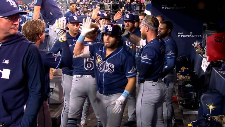Jonathan Aranda sigue con su racha de remolcadas para los Rays.