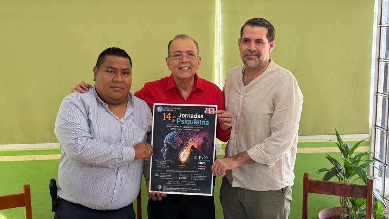 Integrantes del Colegio de Psiquiatras de Mazatlán presentaron la edición 14 de las Jornadas de Psiquiatría, que se realizarán los días 9 y 10 de octubre.