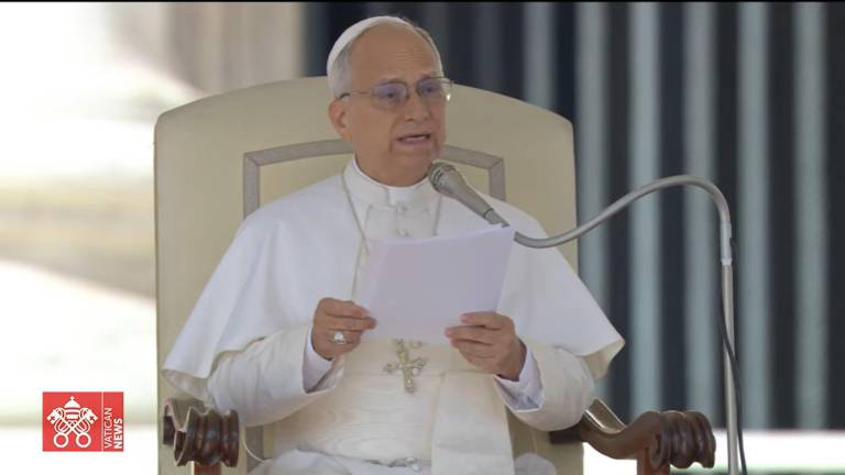 El Papa León XIV en la audiencia jubilar de este sábado 27 de septiembre en la plaza San Pedro del Vaticano.