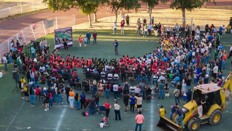 Puesta en marcha de la primera fase de los trabajos de rehabilitación del Centro Cívico Constitución en Culiacán.
