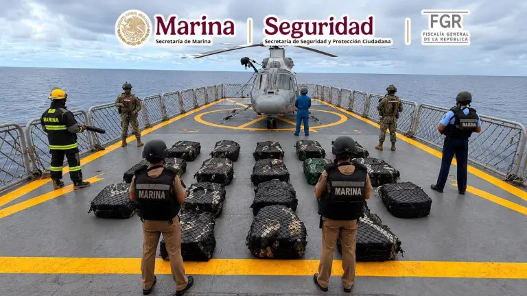 García Harfuch destacó también que, con estos dos aseguramientos, la SEMAR acumuló más de 73 toneladas de cocaína decomisadas en mares mexicanos.