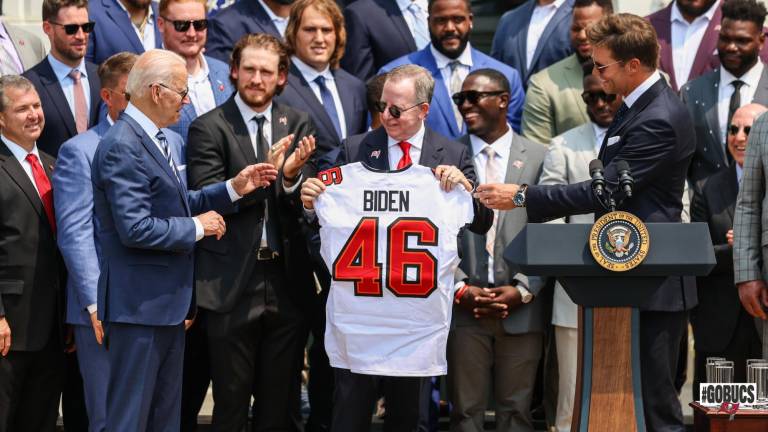 Joe Biden recibe en la Casa Blanca a Tom Brady y los Buccaneers de Tampa Bay