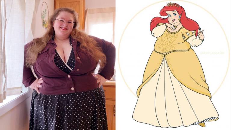 Crystal Walker, dibujante defensora del cuerpo femenino dibuja a las princesas de Disney versión curvy.
