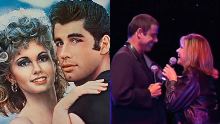 John Travolta y Olivia Newton-John recrearon su icónica escena de ‘Vaselina’.