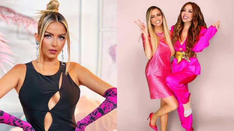 Karla Díaz celebra junto a Thalía el episodio 100 de ‘Pinky promise’.