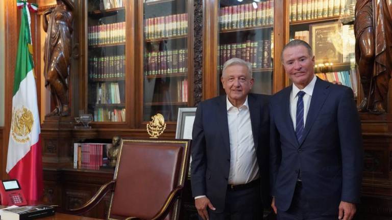 Andrés Manuel López Obrador y Quirino Ordaz Coppel en reunión reciente en Palacio Nacional.