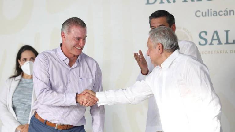 Quirino Ordaz Coppel y el Presidente Andrés Manuel López Obrador, en reciente visita a Sinaloa, cuando el primero aún era Gobernador.