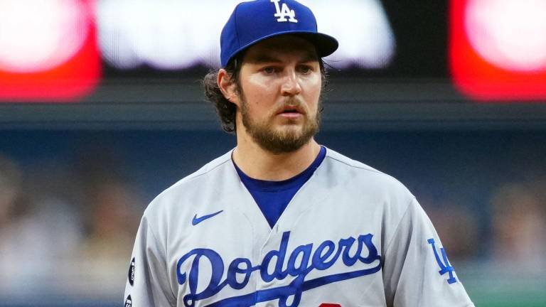 Trevor Bauer podría perderse su próxima salida con los Dodgers de Los Ángeles.