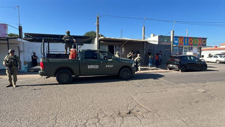 Elementos del Ejército Mexicano resguardaron la zona donde se registró el ataque armado.