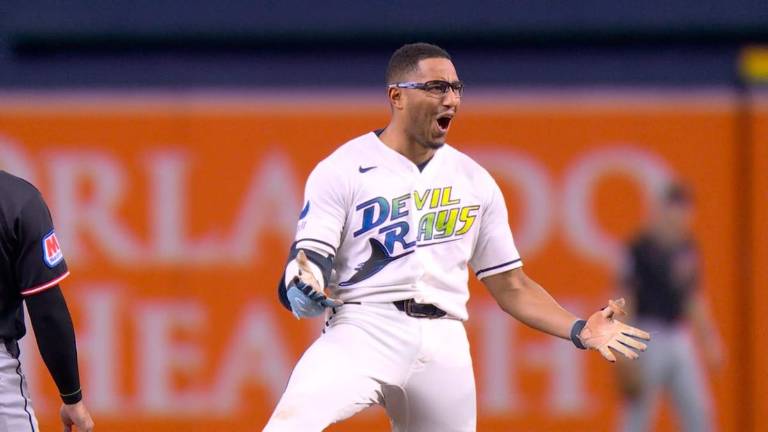 Richie Palacios abrió el camino hacia la Serie Mundial para los Rays, con imparable remolcador de dos carreras.