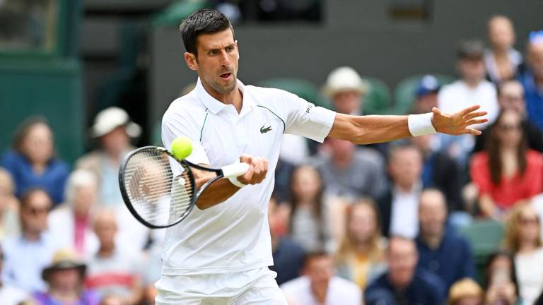 Novak Djokovic salió inspirado en Wimbledon.
