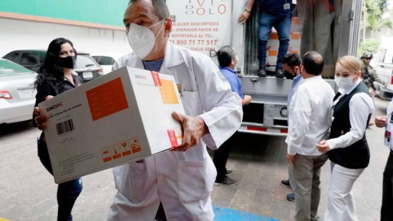 Un lote de vacunas Sinovac contra el Covid-19 que arribó a Sinaloa hace dos semanas.