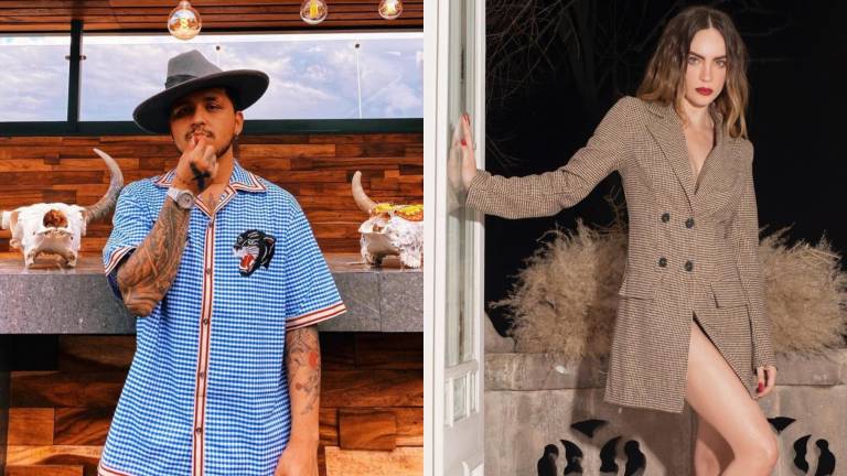 Christian Nodal se disfraza para ver ‘Spider-Man No Way Home’ junto a Belinda.