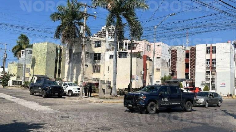 Agentes inspeccionan un vehículo con reporte de robo en Palos Prietos, Mazatlán.