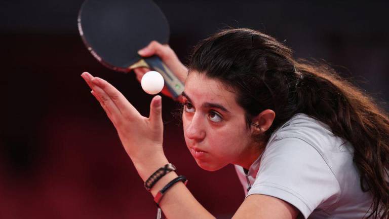 La siria Hend Zaza compitió en la disciplina de tenis de mesa, este sábado, con 12 años y 204 días.