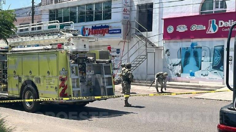 El inmueble que funcionaba como gimnasio fue baleado e incendiado en Fovissste Humaya, Culiacán.