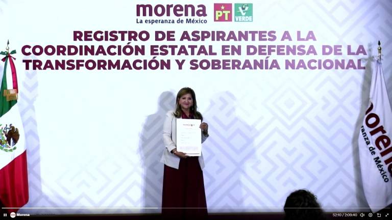 María Teresa Guerra Ochoa oficializó el proceso como aspirante por el estado de Sinaloa