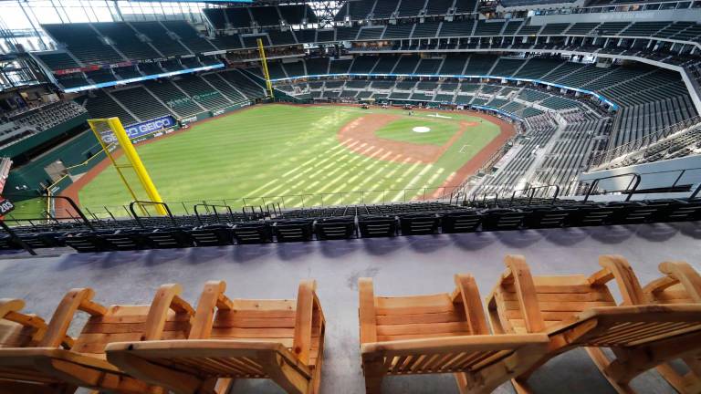 El estadio de los Rangers de Texas.