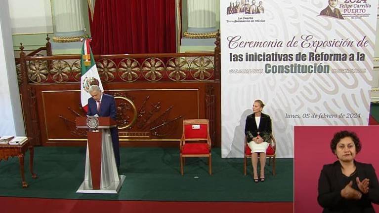 Ceremonia donde el Presidente Andrés Manuel López Obrador presentó el paquete de iniciativas de reforma a la Constitución.