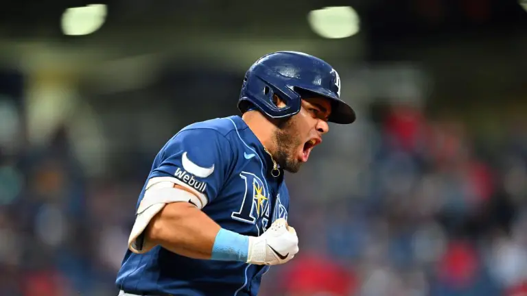 Jonathan Aranda llegó a siete cuadrangulares con los Rays en 2026.