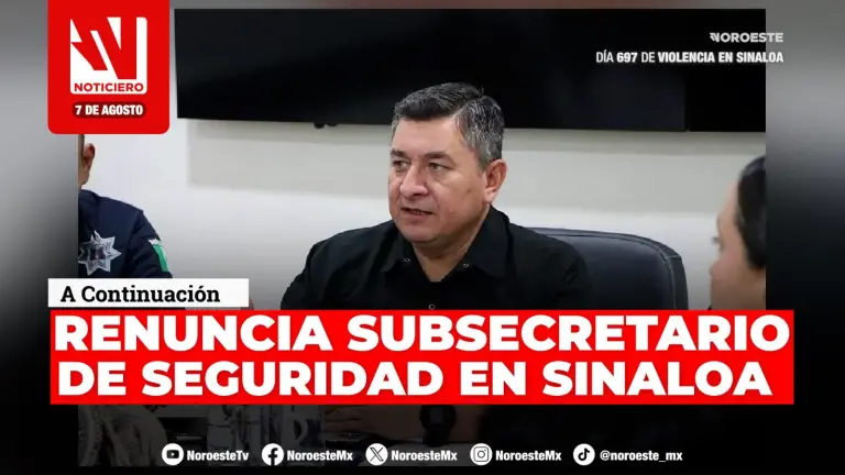 Este viernes en el Noticiero Noroeste: Renuncia subsecretario de Seguridad en Sinaloa