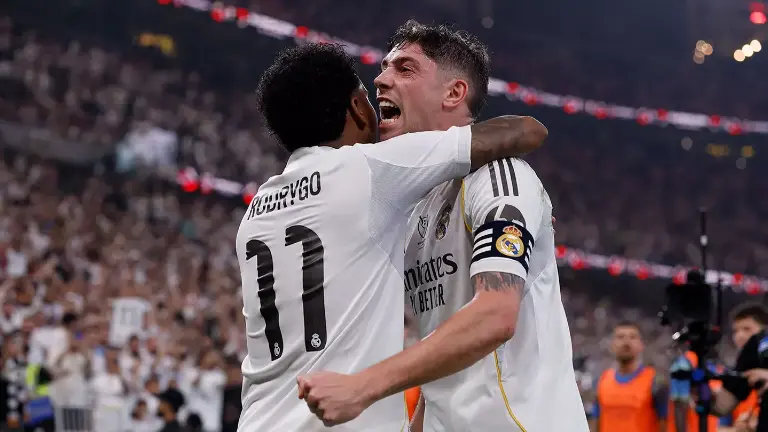 Rodrygo y Valverde anotan los goles merengues.