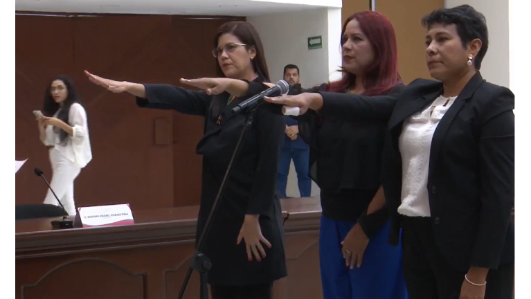 Lucía Mimiaga, Rosa Elvira Jacobo y Raquel Zapién rindieron protesta como integrantes del Comité de Participación Ciudadana, cuyo proceso de designación ahora podría ser invalidado.