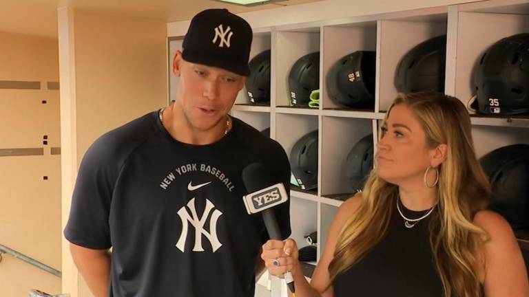 Aaron Judge sería un elemento valioso para los Yanquis si logra completar su rehabilitación.