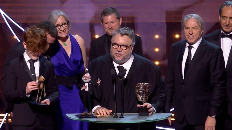 Guillermo del Toro con su nueva versión de Pinocho se llevó un BAFTA como Mejor Película Animada.