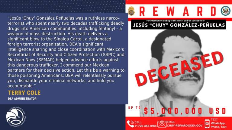 Jesús González Peñuelas, alias “Chuy González”, fue identificado por autoridades estadounidenses como operador del Cártel de Guasave.