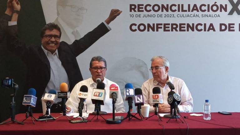Ricardo Monreal ofreció una conferencia de prensa este sábado en Culiacán junto al Gobernador Rubén Rocha Moya.