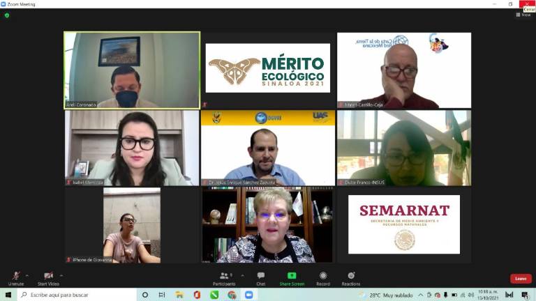 Un jurado calificador selecciona a los ganadores del Premio Estatal al Mérito Ecológico Sinaloa 2021.