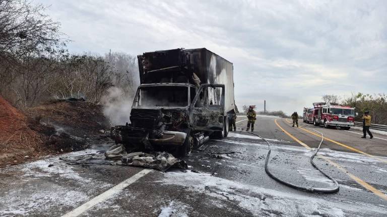 Elementos de Bomberos Mazatlán sofocaron el incendio.