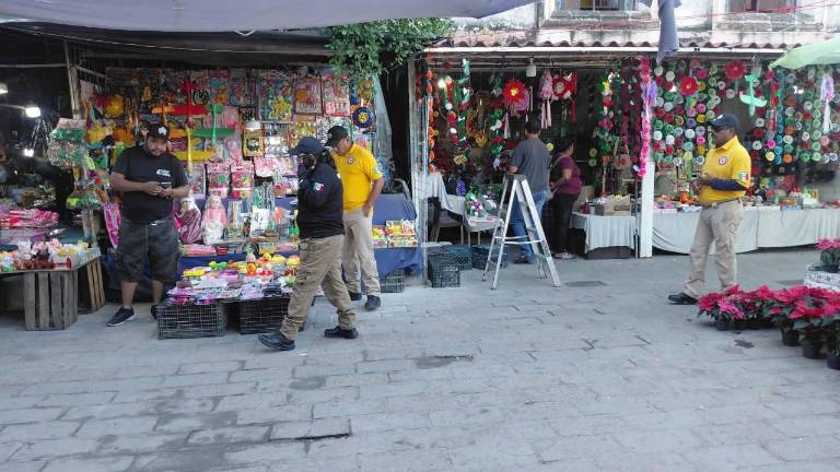 Personal de Protección Civil inició con la revisión de comercios para prevenir la venta de pirotecnia.