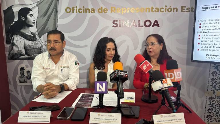 Conferencia para dar a conocer el inicio del pago de la beca Rita Cetina en Sinaloa.