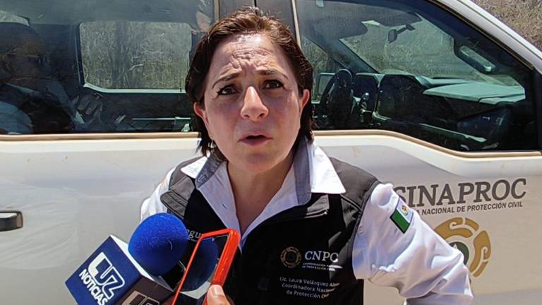 La Coordinadora Nacional de Protección Civil, Laura Velázquez Alzúa, habla del segundo minero resatado con vida..