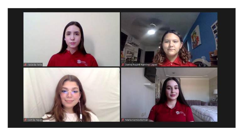 Isabella Peña, Danna Paullet Ramírez, María Mamila Beltrán y Ana Camila Payán.