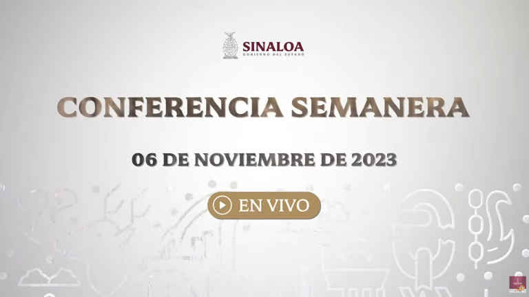 Conferencia semanera del Gobernador de Sinaloa Rubén Rocha Moya.
