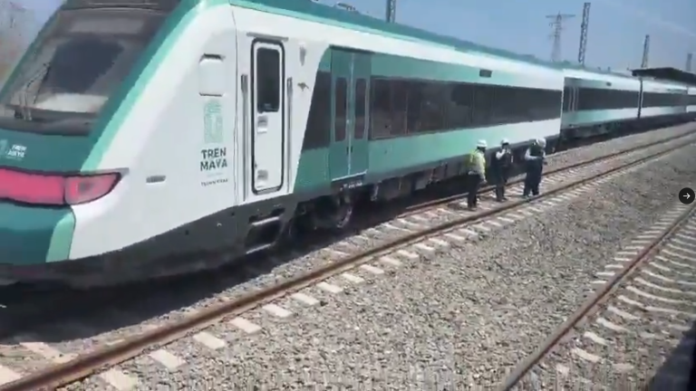 Se descarrila vagón del Tren Maya en Yucatán; viajaba de Campeche a Cancún