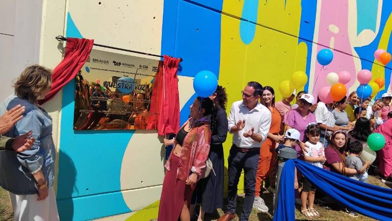 Inauguración de un mural inclusivo en el Centro de Autismo de Sinaloa.