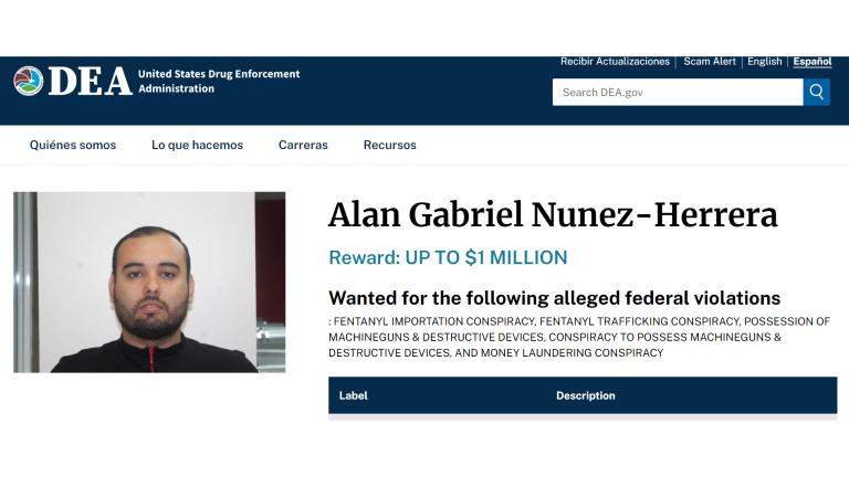 Alan Gabriel Núñez Herrera es considerado por la DEA como un importante traficante mexicano de fentanilo.