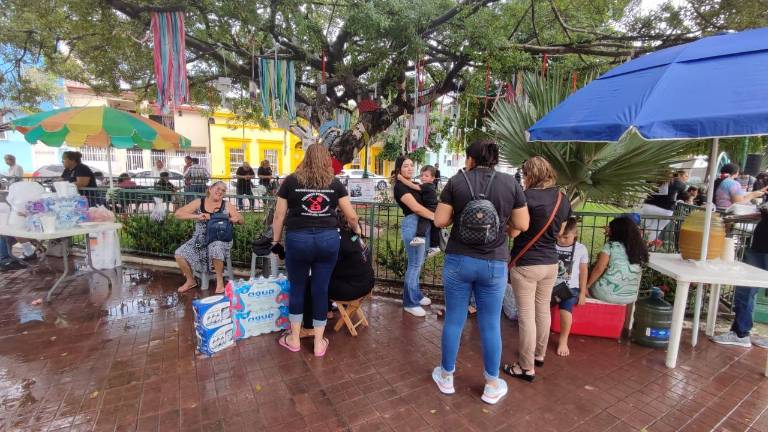 La kermés en la Plazuela Zaragoza.