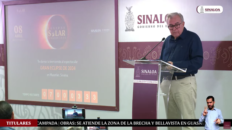 El Gobernador de Sinaloa Rubén Rocha Moya informó de los preparativos del eclipse solar para el próximo lunes.