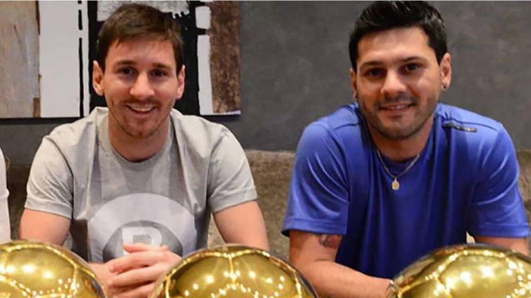 Lionel Messi y su hermano Matías.