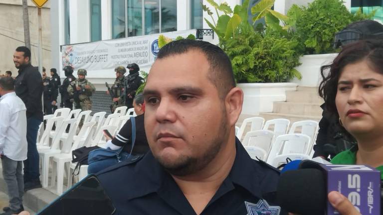 Jaime Othoniel Barrón Valdez, Secretario de Seguridad Pública en Mazatlán, dice que reforzarán la seguridad.