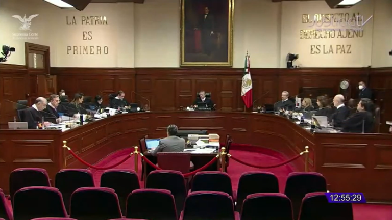 Sesión del pleno de la Suprema Corte de Justicia de la Nación.